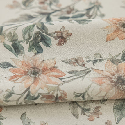 a close up of a flower print fabric
