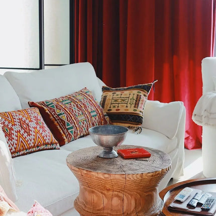 Elegant Deco Red Curtain