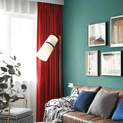 Elegant Deco Red Curtain