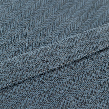 a close up view of a blue blanket