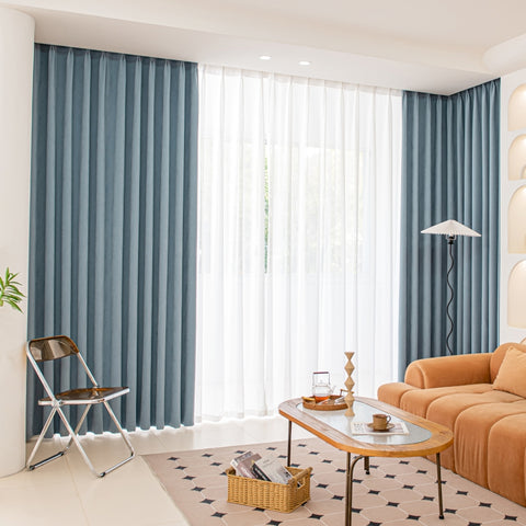 Fern effect chenille blackout curtain