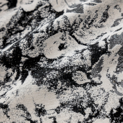 a black and white floral print fabric