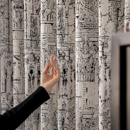 a woman standing in front of a tv in a room