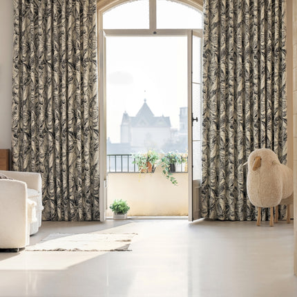 a sheep is standing in front of a window
