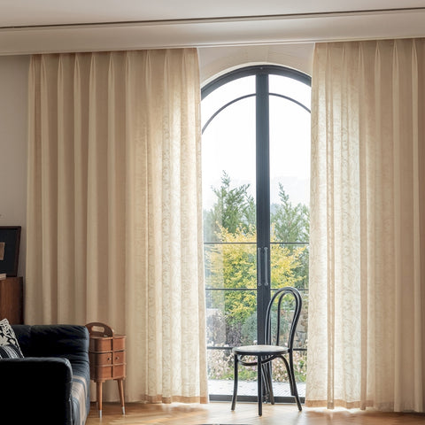 Sheer Screening Living Room Plant Patterns