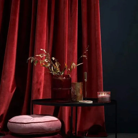 Modern Orange Red Curtain