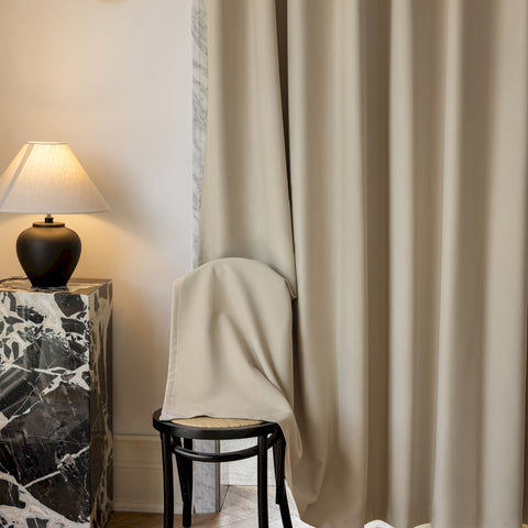 Sand beige blackout curtain