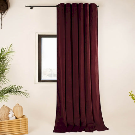 a room with a window and a potted plant