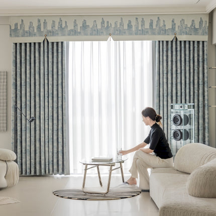 a woman sitting on a couch in a living room