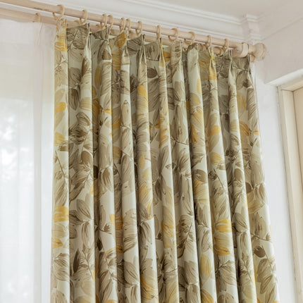 a close up of a curtain in a room