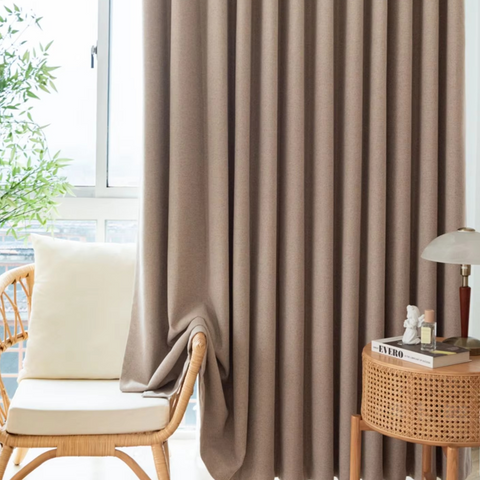 Taupe blackout curtain