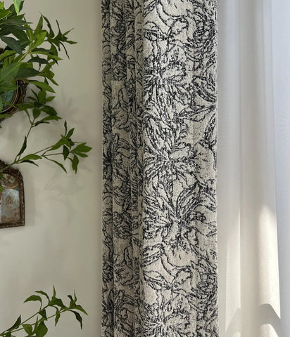 Elegant White and Black Curtain