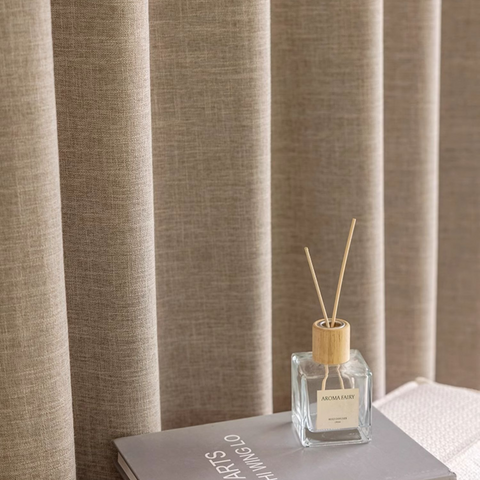 Gray Linen Curtain Living Room