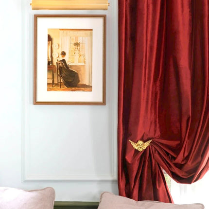 Elegant Deco Red Curtain