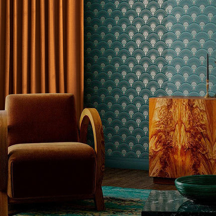Rideau Orange Salon Moderne