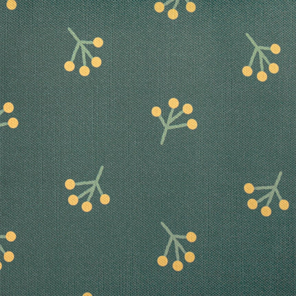 a close up of a green background with yellow dots