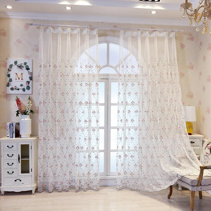 Voilage Motifs Vintage Rose
