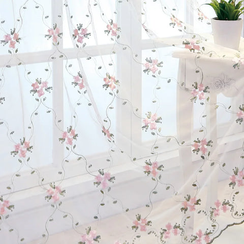 Sheer Vintage Patterns Pink