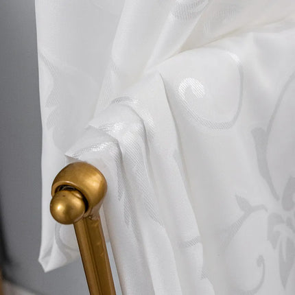 Voilage Blanc Motifs Elegant