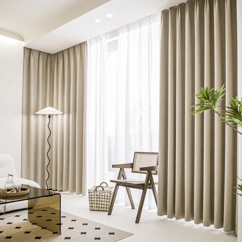 Modern Blackout Beige Curtain