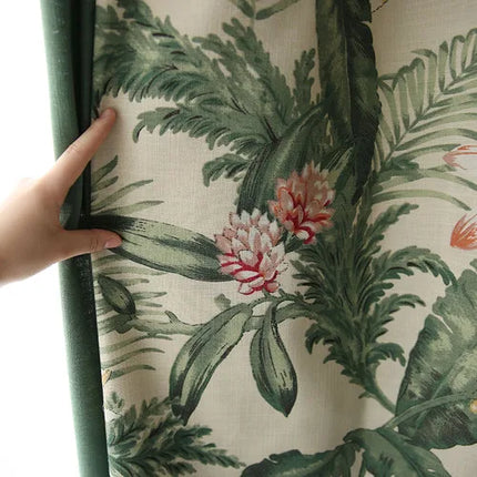 Floral Elegance Tropical Curtains