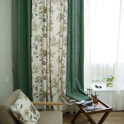 Floral Elegance Tropical Curtains
