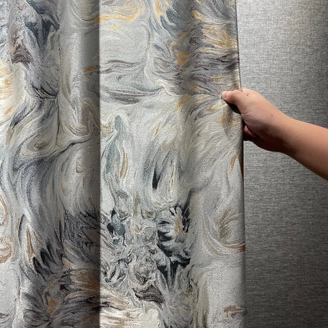 Modern Painting Style Curtain