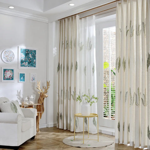White Boheme Living Room Curtain