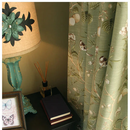 Green Nature Printed Curtain