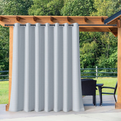 Gray Waterproof Outdoor Curtain