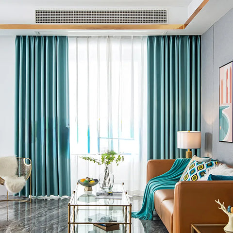 Turquoise Blue Curtain