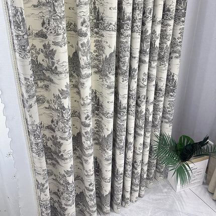 Rideau Blanc Vintage Motifs