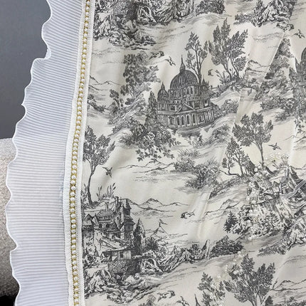Rideau Blanc Vintage Motifs