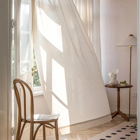 Sifting White Sheer Curtain