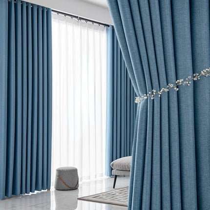 Rideau Bleu Tendance Salon
