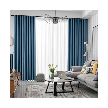 Rideau Bleu Tendance Salon
