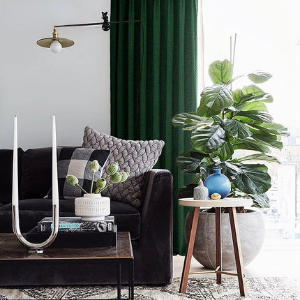 Rideau Vert Sapin Salon