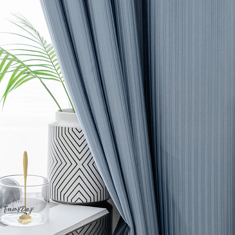 Elegant Modern Blue Curtain