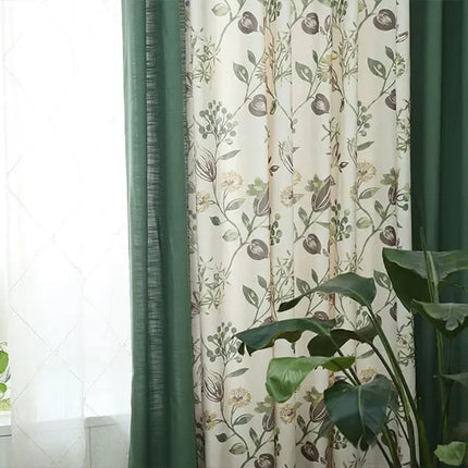 Floral Elegance Tropical Curtains