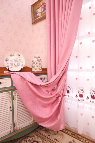 Pink Baby Room Curtain