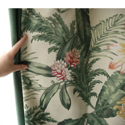 Floral Elegance Tropical Curtains