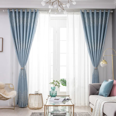 Blue and Silver Curtain