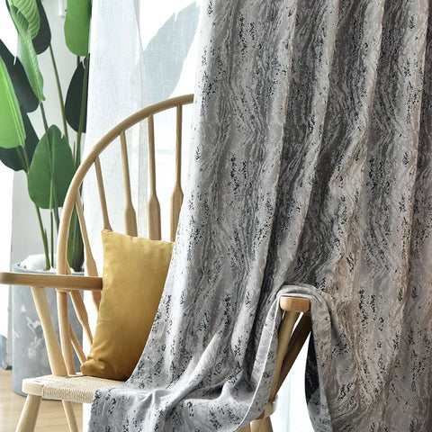 Modern Silver and Black Curtain