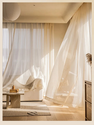 Romantic Beige Sheer Curtain