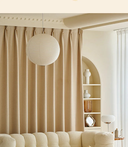 Modern Linen Beige Curtain