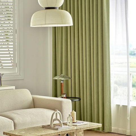 Sage Green Linen Style Curtain