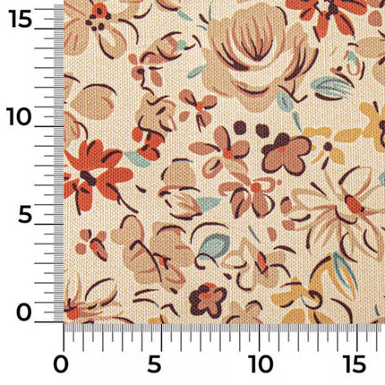 a ruler with a flower pattern on it