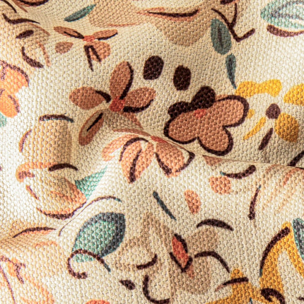 a close up view of a flowered fabric