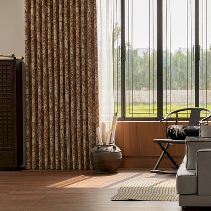 a living room filled with furniture and a large window