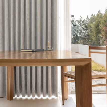 a wooden table with a book on top of it